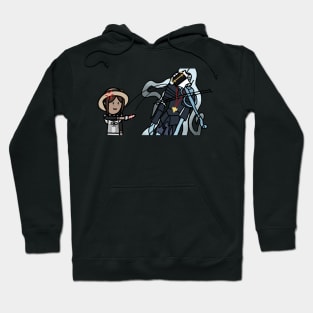 Lady-in-waiting Throw Box To Crescent Knight Cartoon Hoodie